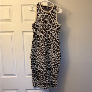Express Animal Print Midi Dress